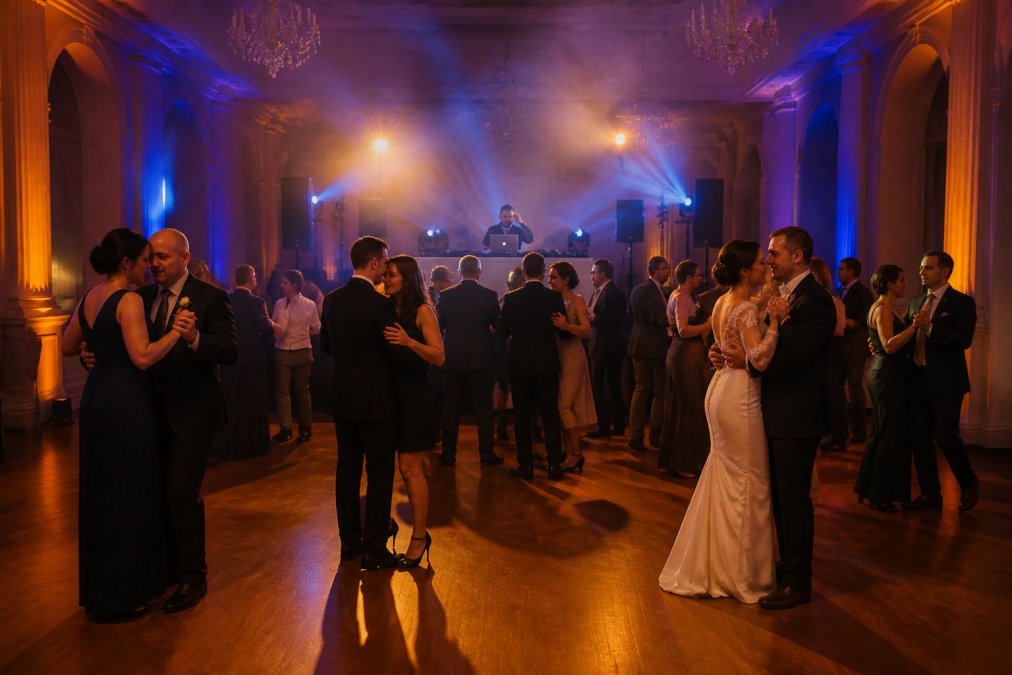 Professional illustration showing LED for wedding guests dancing
