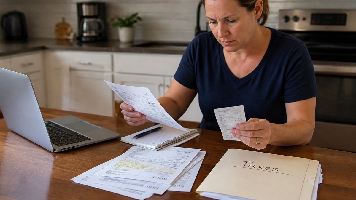 Infographic showing the process of organizing foundation repair receipts and invoices for tax documentation.
