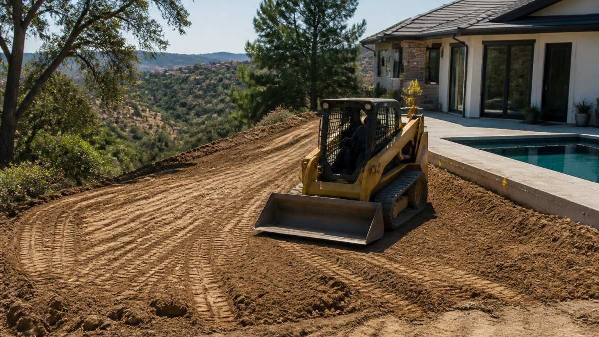 How to Level a Sloped Yard for a Pool