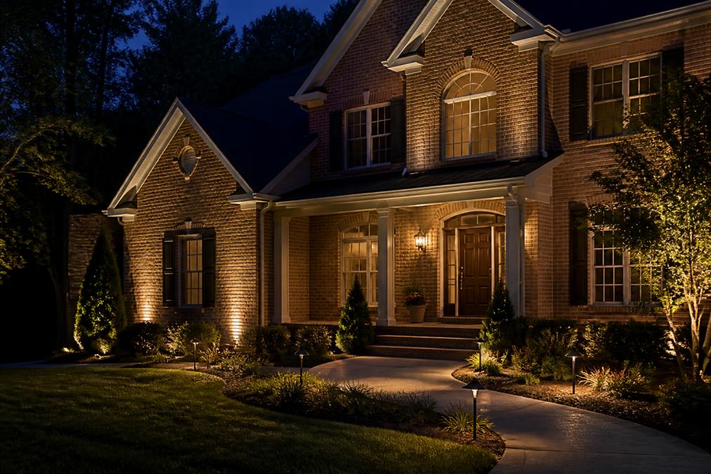 How to Light a Brick House Exterior at Night