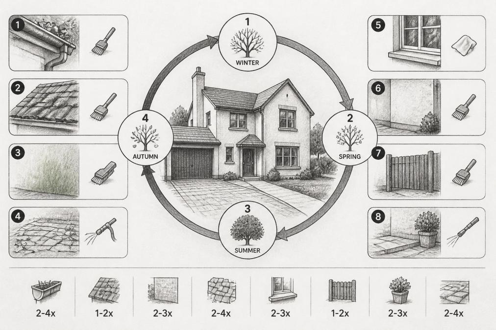 How to Maintain Clean Exterior Surfaces Year Round