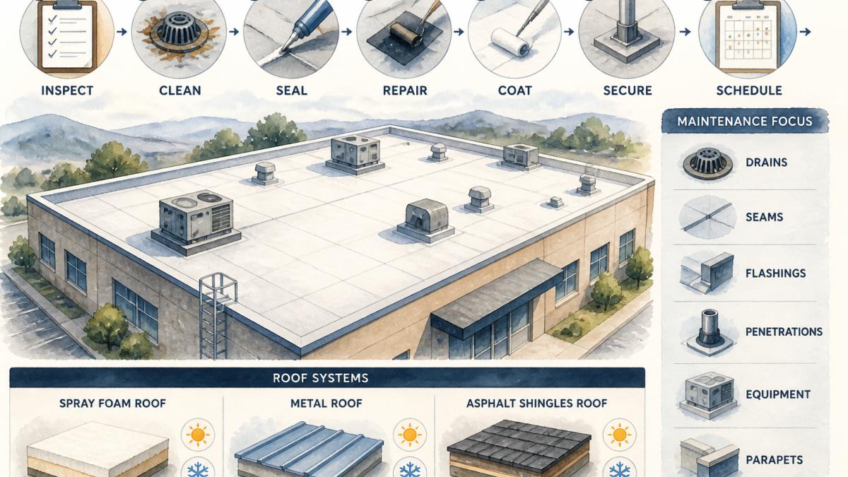How to Maintain Commercial Roofs: A Step-by-Step Guide