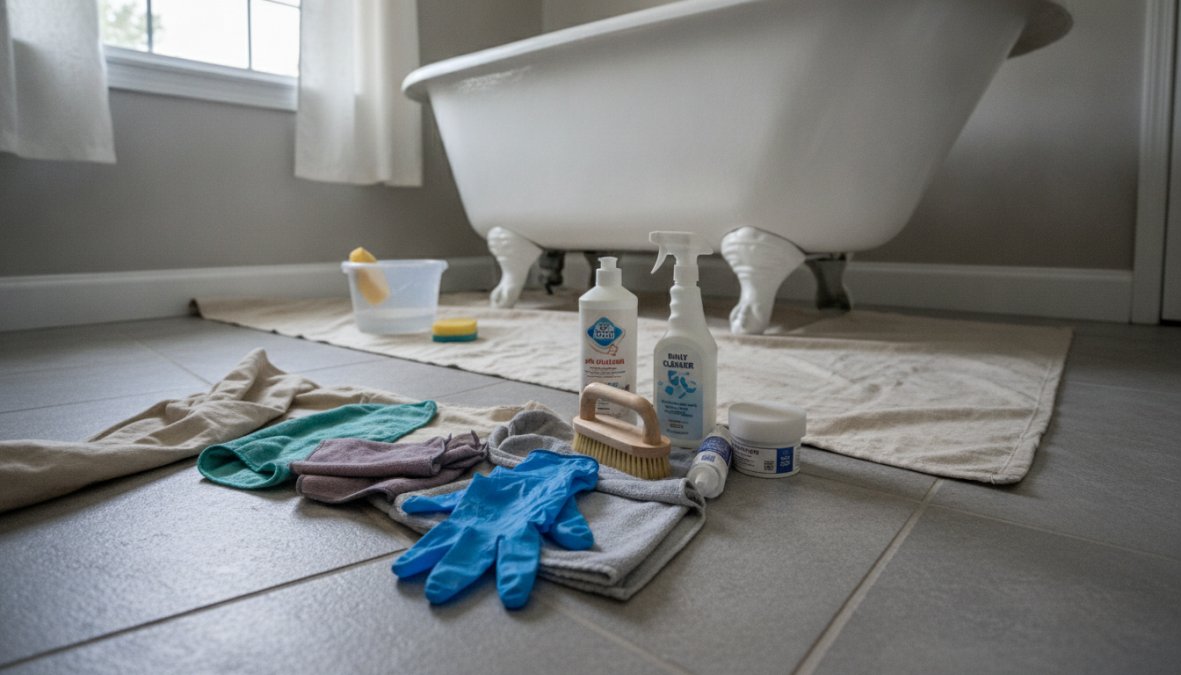 Step-by-step visual guide for Close for maintain reglazed bathtub