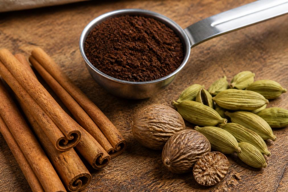 Professional illustration showing Close for flavored coffee at home