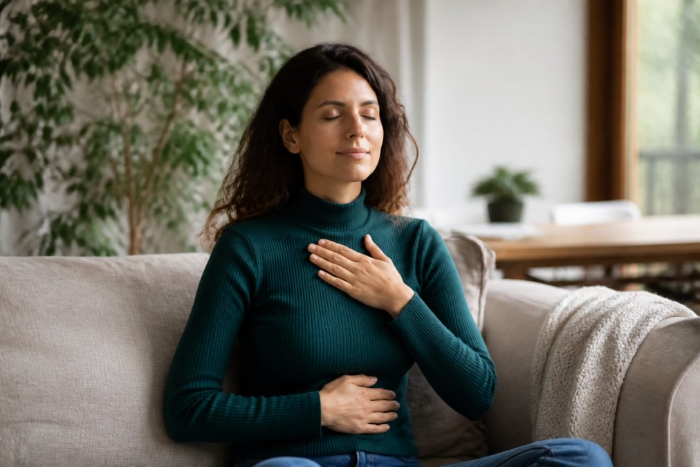 Professional illustration showing Person for manage dental anxiety