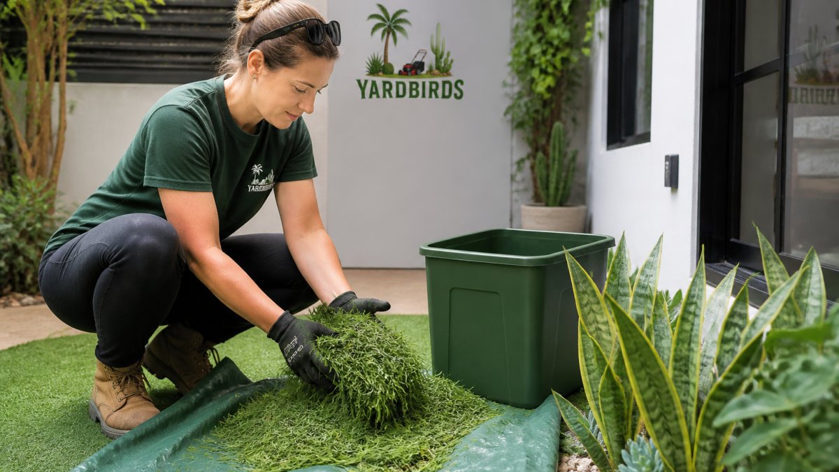 How to Manage Lawn Clippings in Small Courtyards