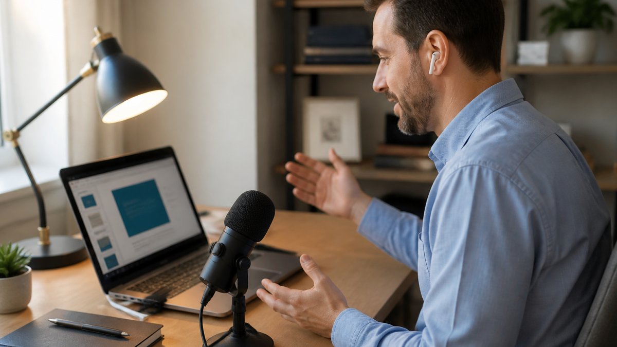 Infographic checklist to manage remote event presenters with proper lighting, audio, and screen setup.