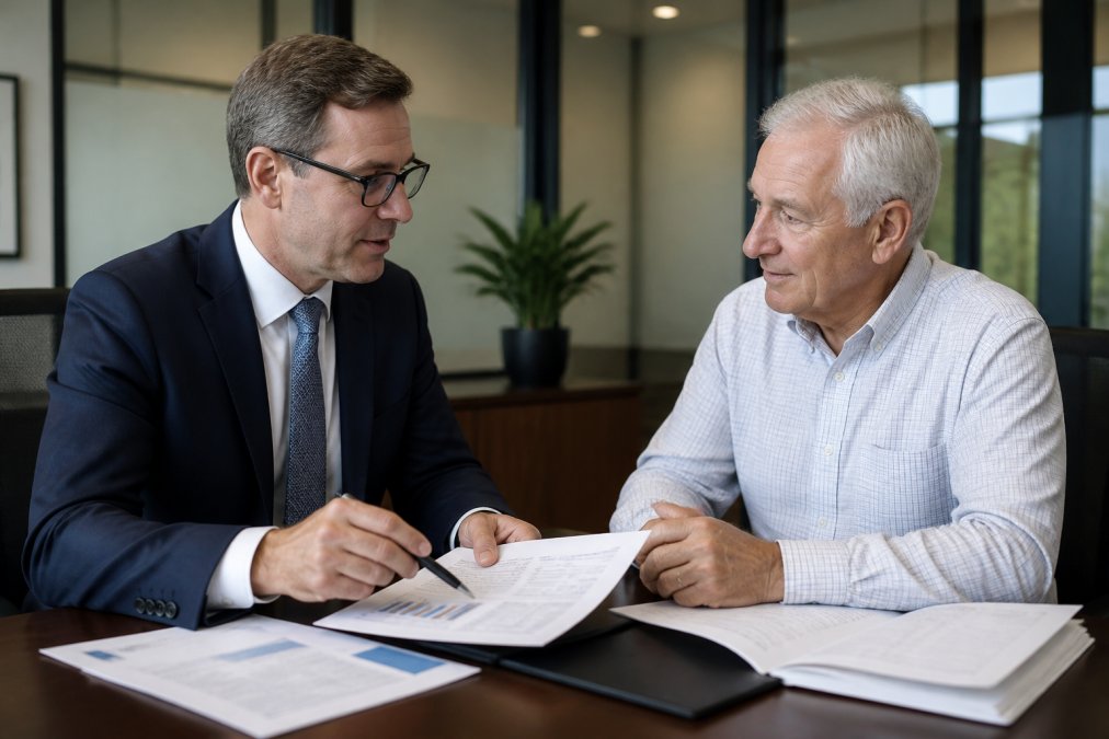 Professional illustration showing Financial for how to manage superannuation during retirement