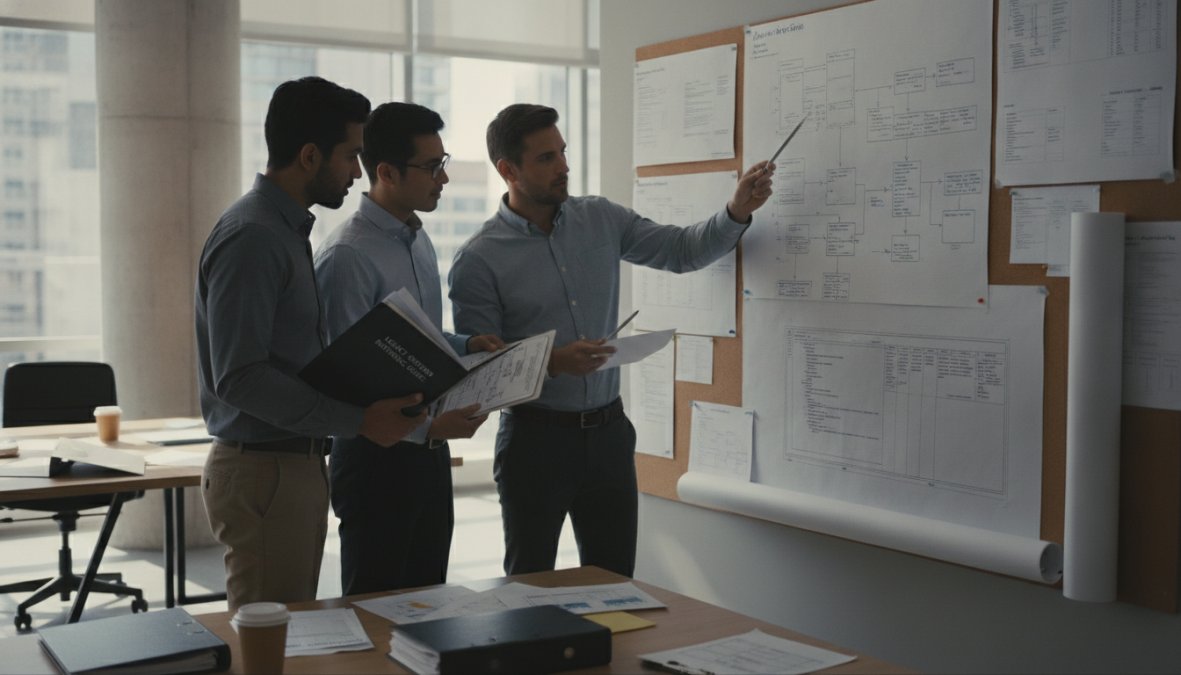 Professional illustration showing how to modernize legacy business applications