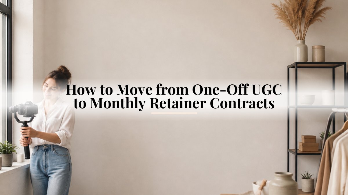 How to Move from One-Off UGC to Monthly Retainer Contracts