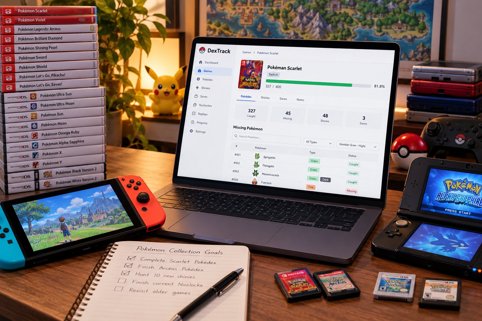 How to Organize Your Pokémon Video Game Collection Across Every Game