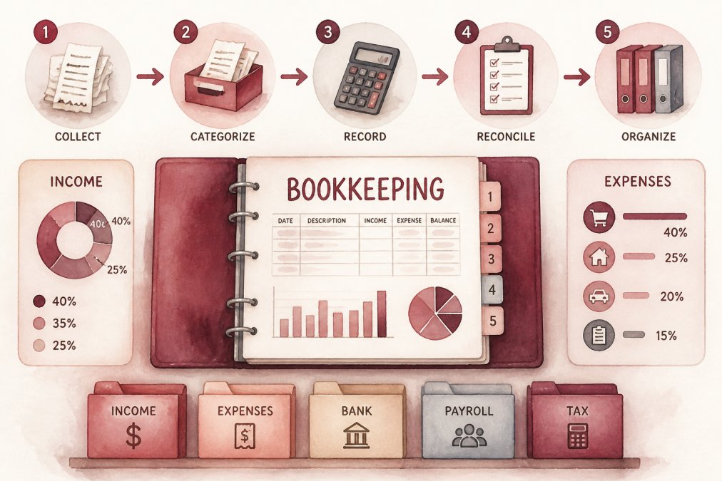 How to Organize Small Business Bookkeeping