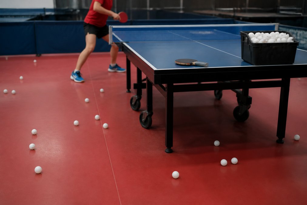 Diagram showing the equipment layout for multi ball drills including a ball bucket, paddle, and collector tool.