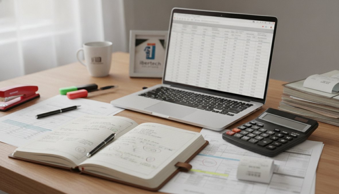 Step-by-step visual guide for business and owner and accountant concepts for small business audit