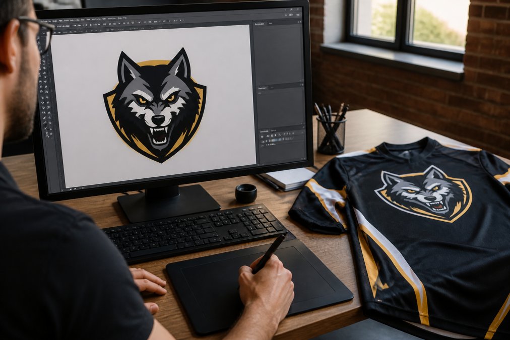 Side-by-side comparison of logo for printing