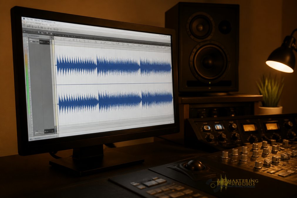 Professional illustration showing how to prepare audio files for professional mastering