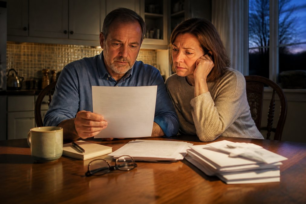 A person reviewing tax documents at a table during an IRS audit process