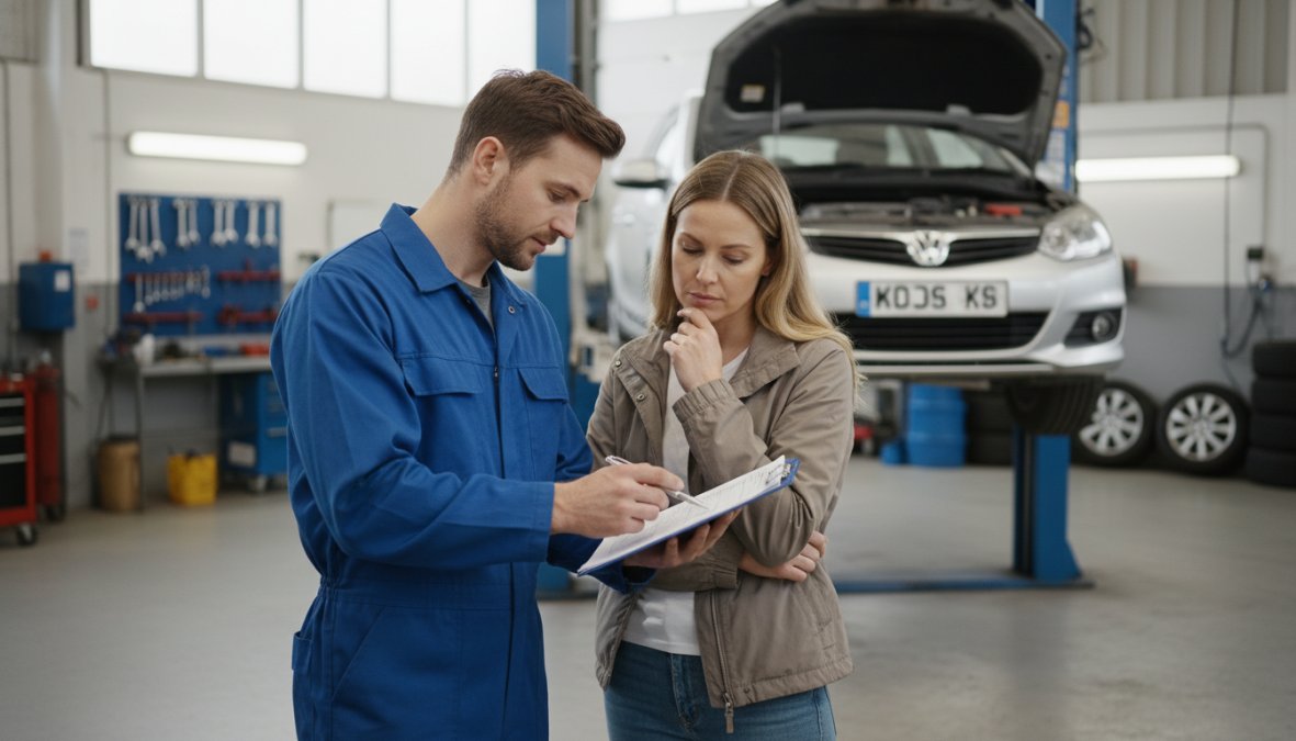 Professional illustration showing how to prepare for mot