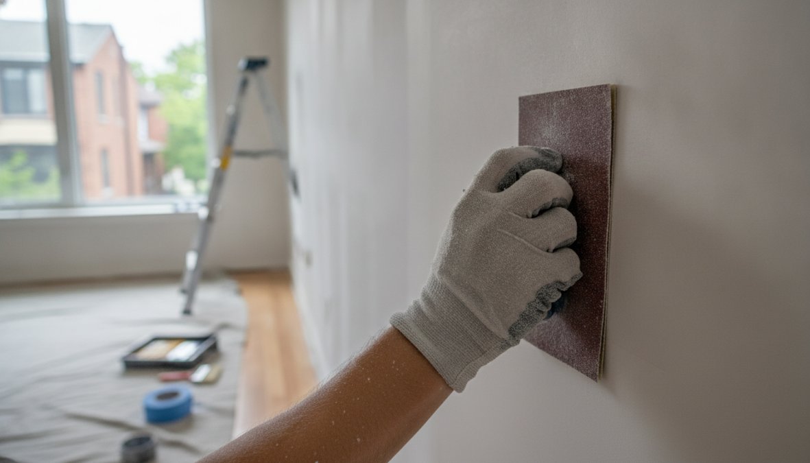 Professional illustration showing Close for how to prepare surfaces for painting Toronto