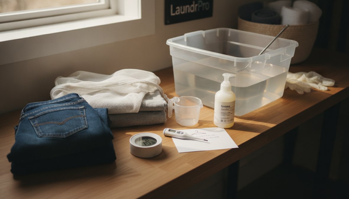 Step-by-step visual guide for Close for prevent clothes shrinking