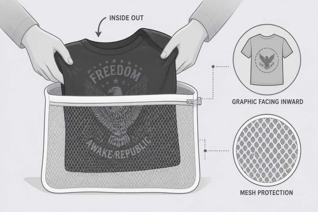 Step-by-step visual guide for prevent graphic print cracking