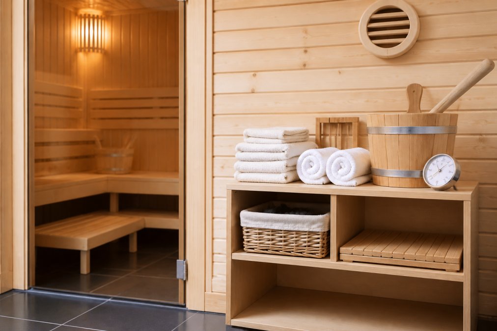 Professional illustration showing Close for prevent sauna coat rack