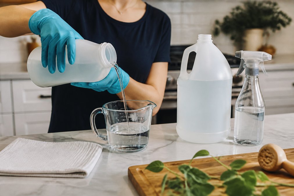 Photo illustrating How to Mix Cleaning Solutions Safely for dilute concentrated detergents