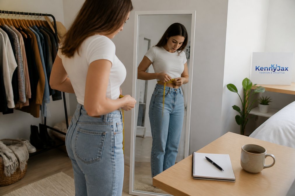 Step-by-step guide for measuring your waist with a tape measure to ensure accurate clothing sizes at home