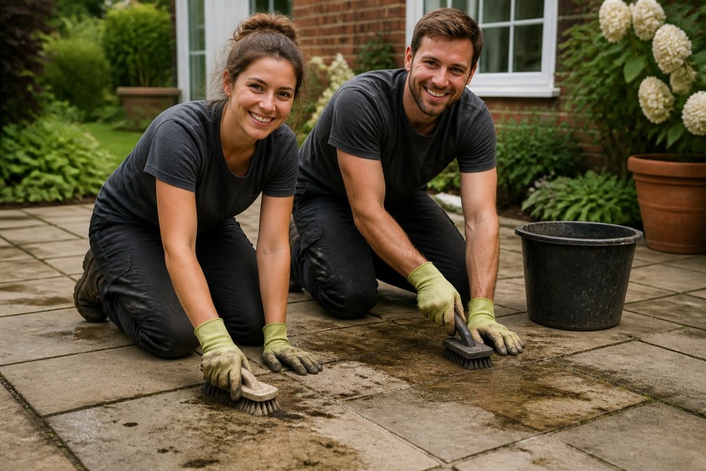 How to Remove Black Spots from Patio Stones