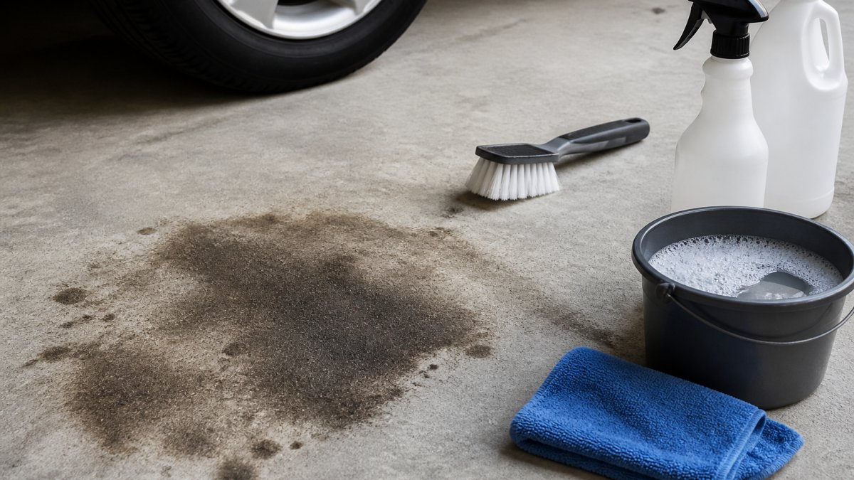 How to Remove Oil Stains From Concrete