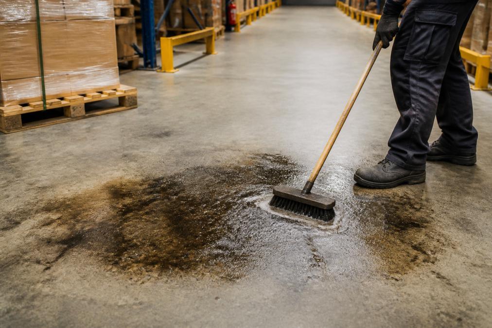 How to Remove Oil Stains from Warehouse Floors