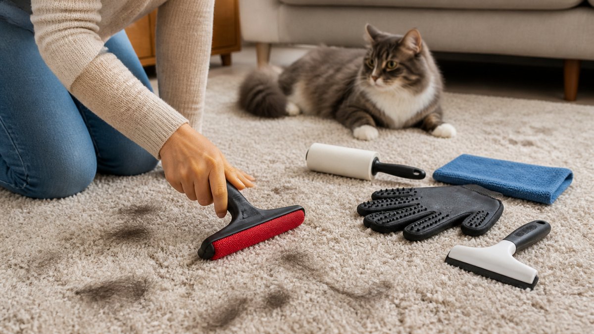 How to Remove Pet Hair from Textured Carpet: 7 Steps