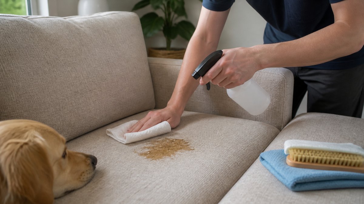 How to Remove Pet Vomit Stains from Upholstery