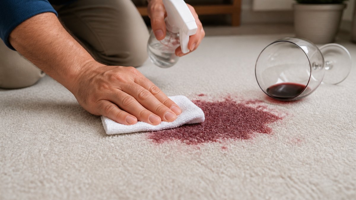 How to Remove Red Wine Stains from Light Carpet