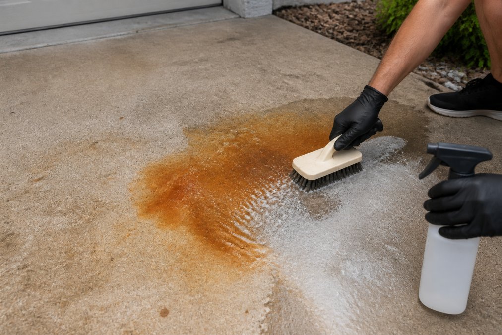 How to Remove Rust Stains from Concrete Driveways