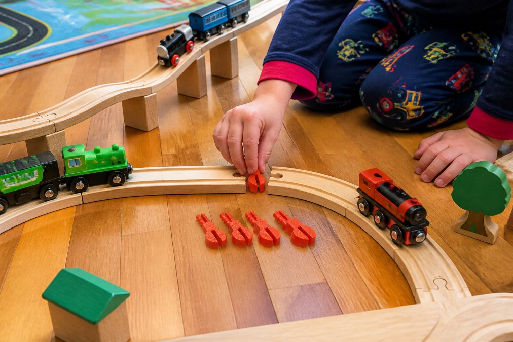 Professional illustration showing repair broken train tracks