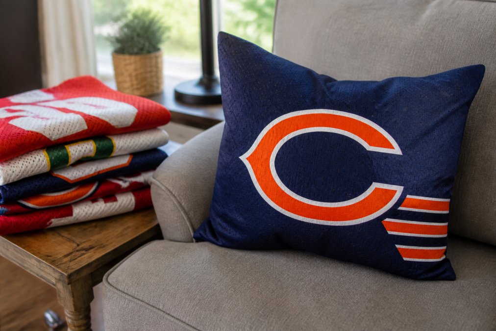 Professional illustration showing repurpose vintage sports jerseys