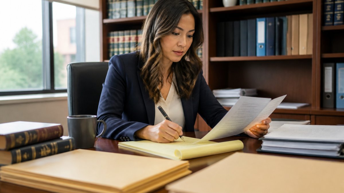 Professional drafting a formal request to learn how to request medical records for a malpractice case in a clinic.