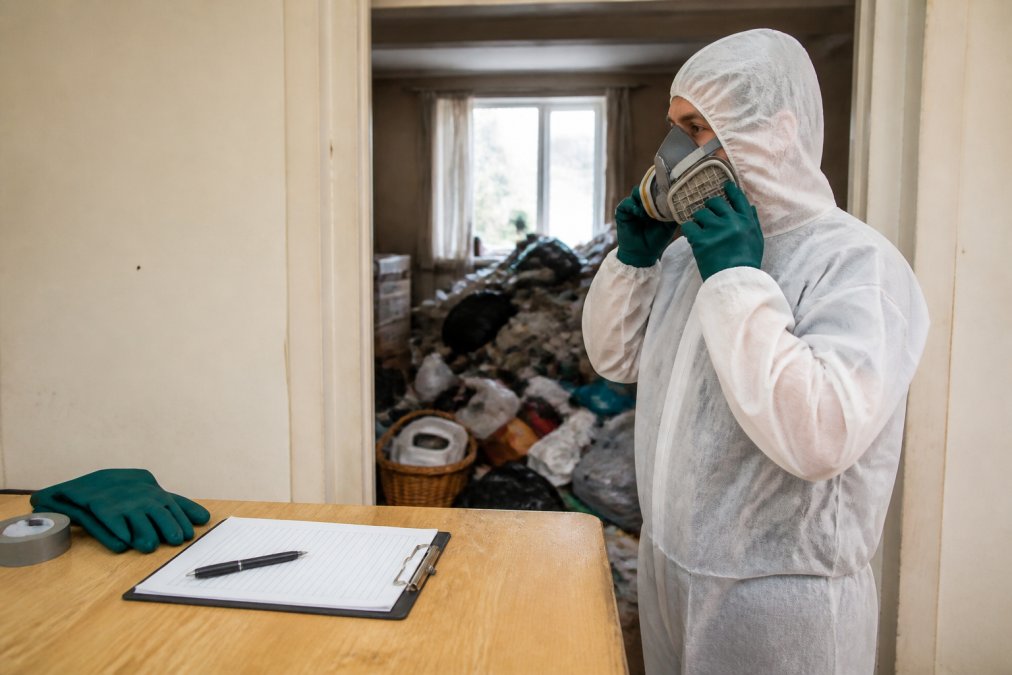 Safety assessment checklist and protective gear for cleaning hoarding properties