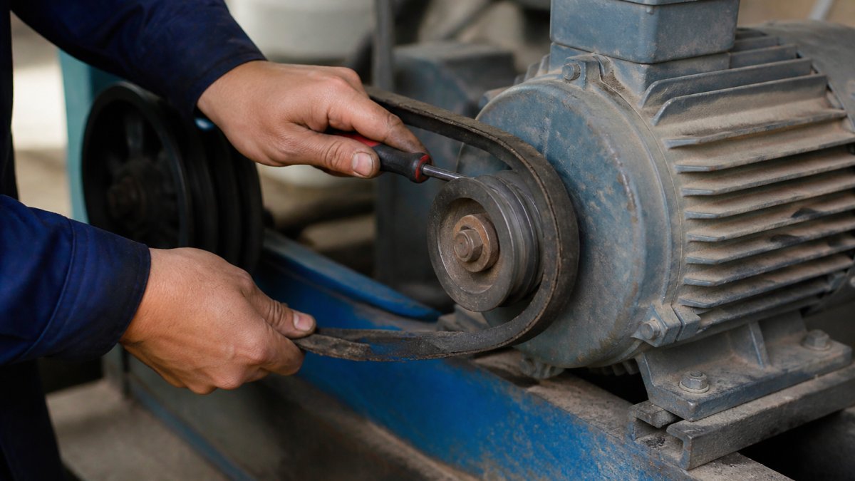 How to Safely Remove a Seized V-Belt From a Motor