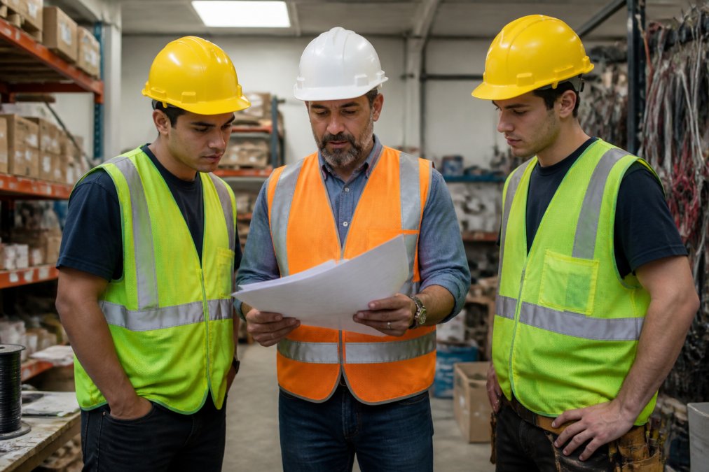 Professional illustration showing electrical and contractor and hard concepts for scale electrical business