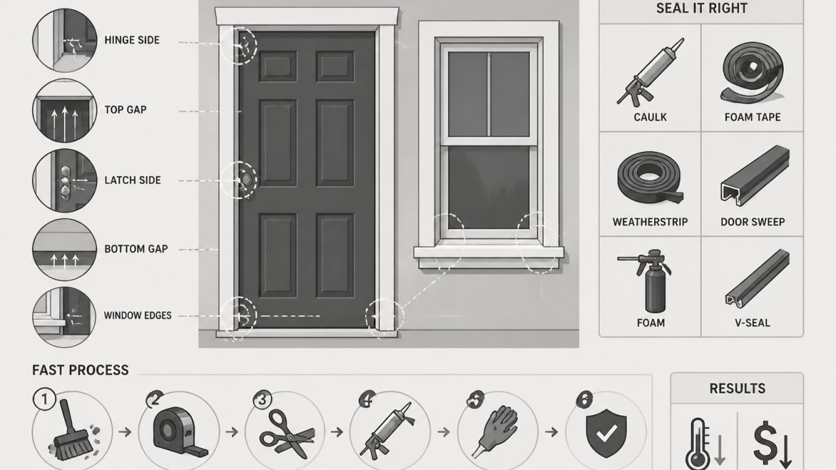 How to Seal Air Leaks Around Windows and Doors Fast