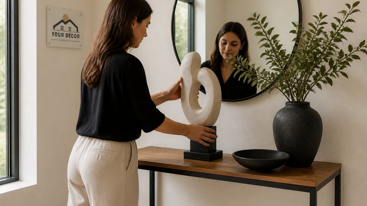 How to Size Abstract Sculpture for a Console Table