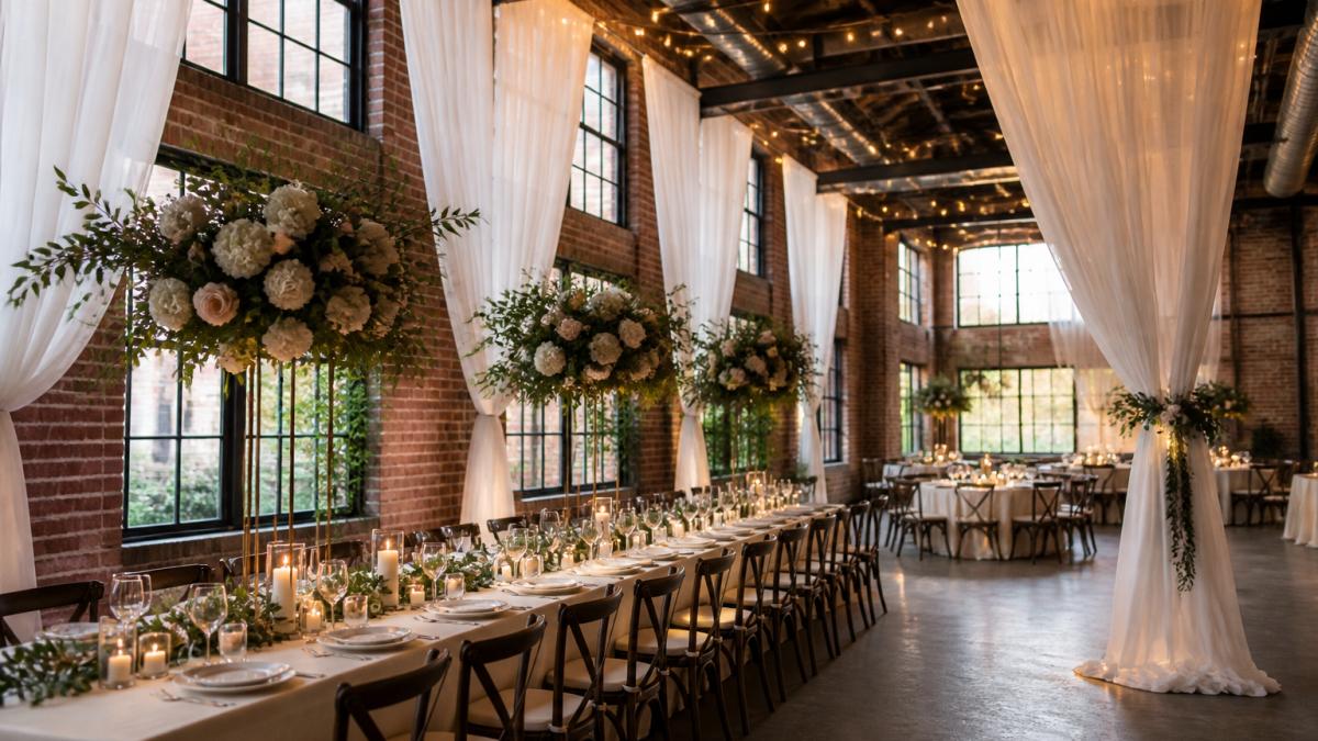 How to Soften Industrial Wedding Venues