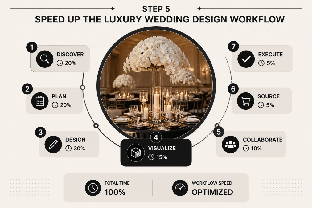 Process diagram showing steps for event design
