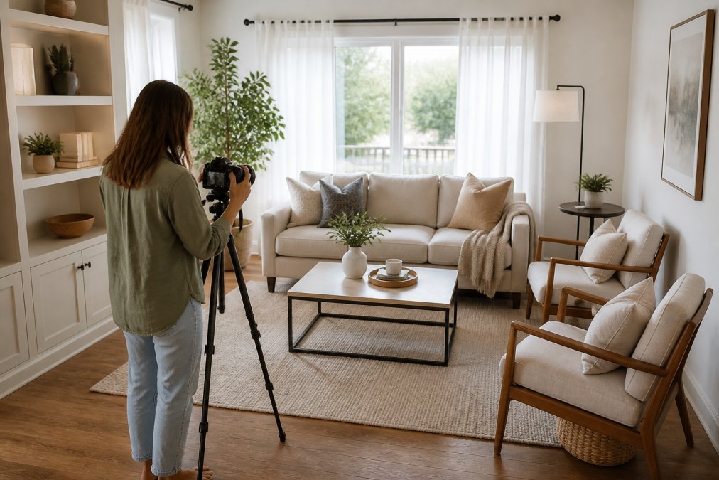 How to Stage a Small Living Room for Photos: 2026 Guide