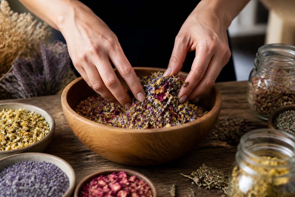 Professional illustration showing how to start a herbal tea business