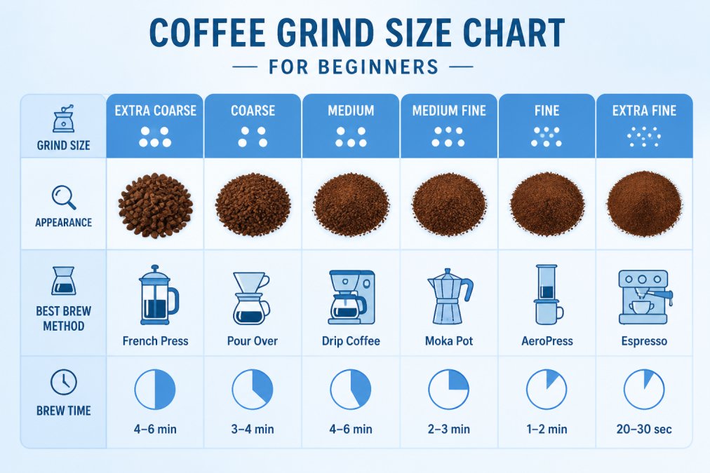 Visual comparison chart showing bitter home brewed coffee