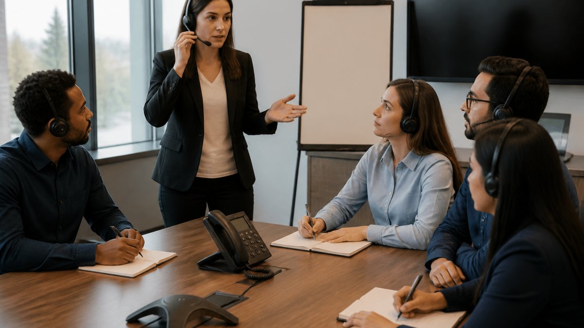 Training process flowchart to help teams stop missing client calls and improve phone handling techniques