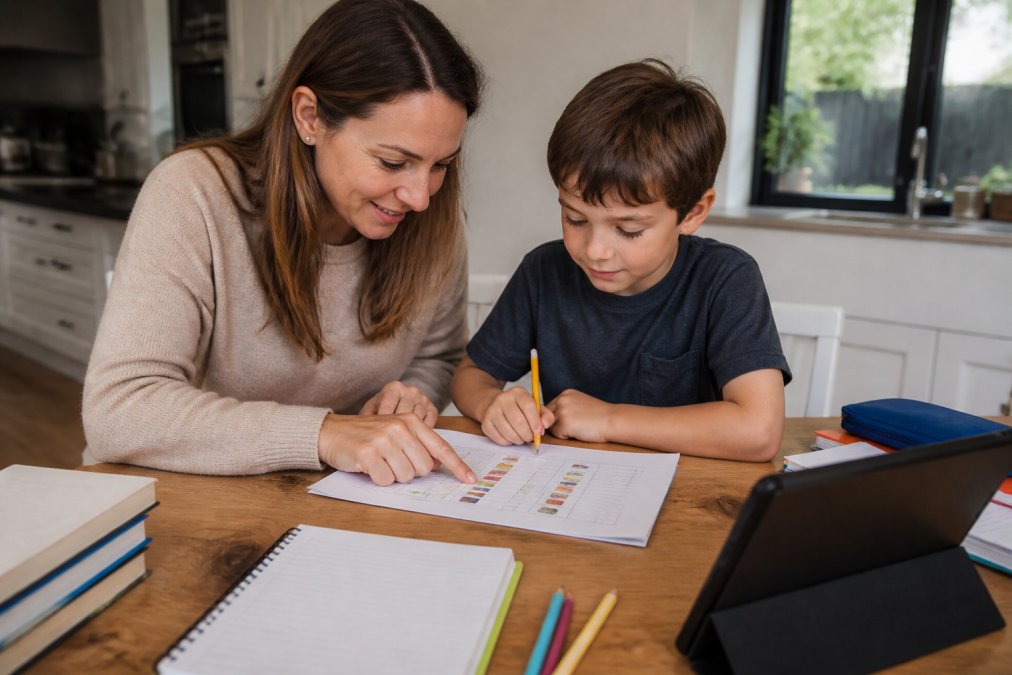 Infographic showing a step-by-step process to organize a homeschooling curriculum into daily schedule templates.